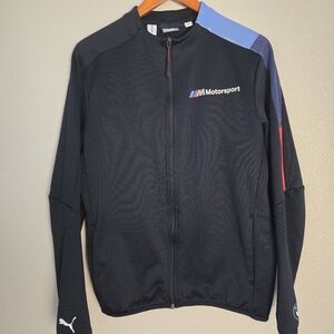 Puma Motorsport Black Jacket with Blue and Red Accents